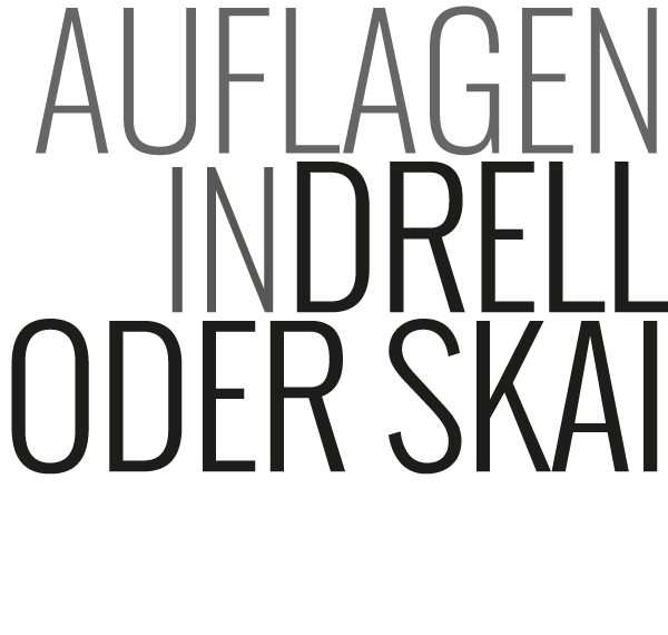Auflagen in Drell oder Skai